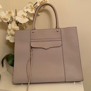 Rebecca Minkoff MAB Light Lavender-Gray Leather Tote Bag